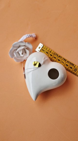 Diffusore Cuore Porcellana. Diffusor Corazon