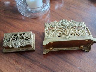 Juego escritorio bronce girasol