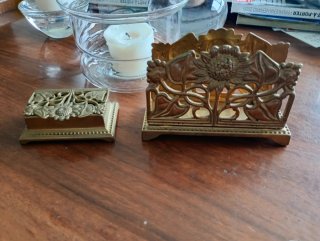 Juego escritorio bronce girasol