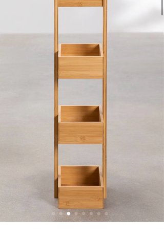 Mueble auxiliar de bambú 3 estantes