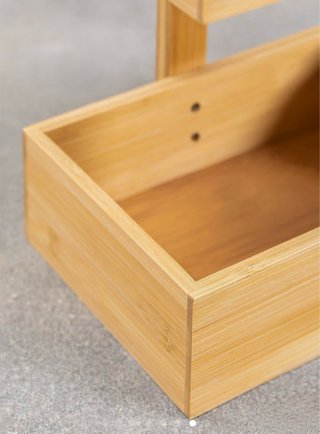 Mueble auxiliar de bambú 3 estantes