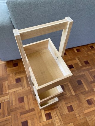 Mueble auxiliar de bambú 3 estantes
