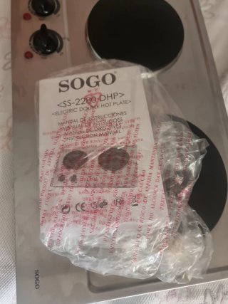 Cocina Eléctrica SOGO 2 Fuegos SS-2280 DHP