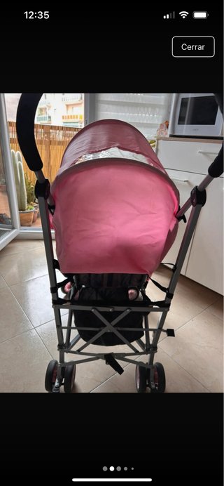 Silla de paseo paraguas rosa