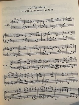 Partitura Piano Beethoven: Variaciones Completas