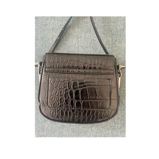 Bolso Negro Zara Efecto Cocodrilo