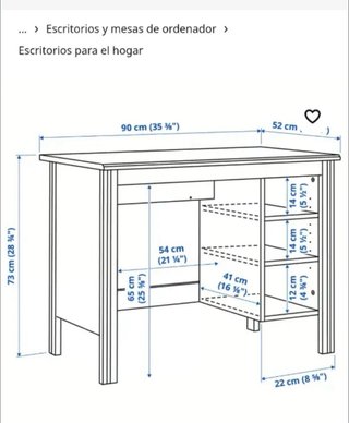 Escritorio Blanco Ikea Madera
