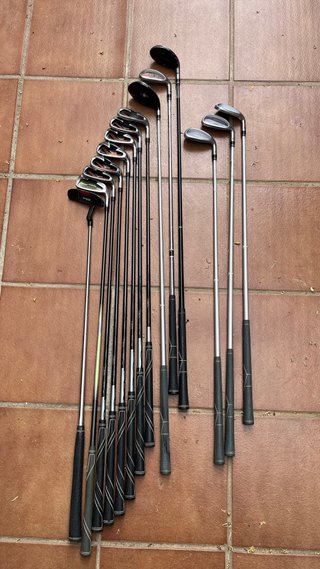 Palos de Golf, bolsas, fundas, pelotas