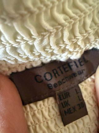 Camisa Cortefiel encaje blanco