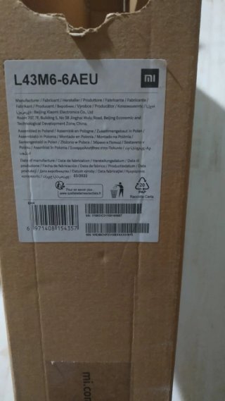 TV Xiaomi L43M6-6AEU pantalla Rota