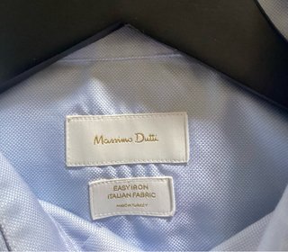 Camisa Hombre Massimo Dutti Talla 43 Azul