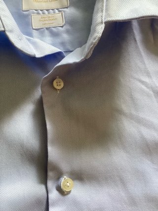 Camisa Hombre Massimo Dutti Talla 43 Azul