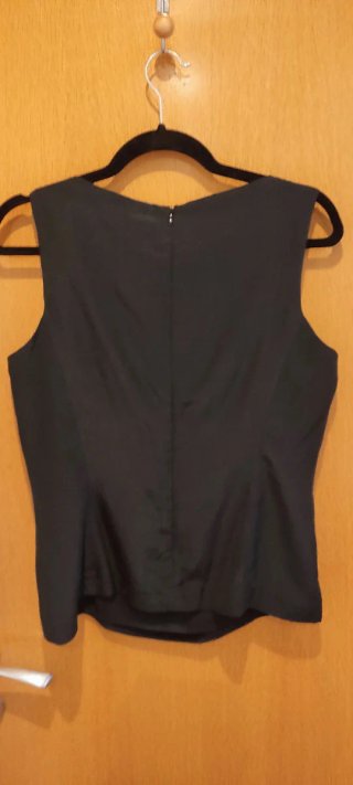 Top Adolfo Domínguez Seda Negro Talla 42