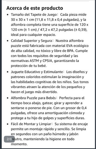 Alfombra puzzle números goma