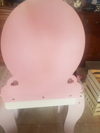 Toeletta per bambini rosa con specchio