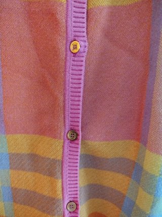 Chaqueta Liz Claiborne manga corta cuadros