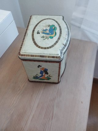 Caja metálica vintage té Ringtons Newcastle .