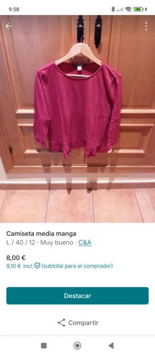 Camiseta C&A manga 3/4