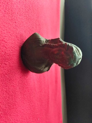 Figura bronce religiosa antigua siglo XIX