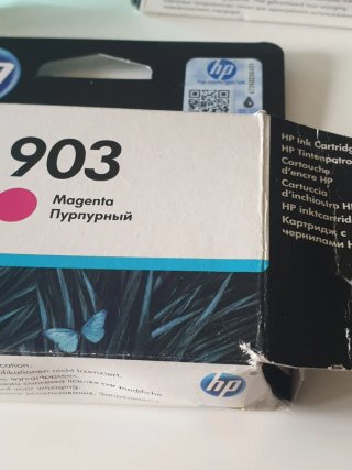 4 Tintas HP 903 (Negro, Cyan, Magenta, Amarillo).
