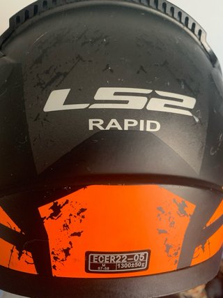 Casco Moto Integral LS2 F353 Talla M Negro/Naranja