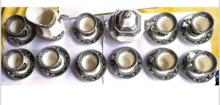 Conjunto de té/café  Cartuja Sevilla Porcelana