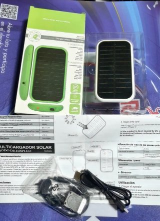 Cargador Solar Dipsonic 5 Adaptadores
