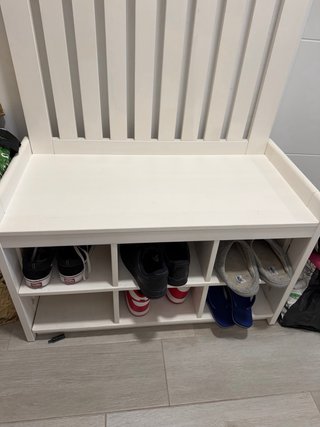 Recibidor Zapatero Perchero Blanco