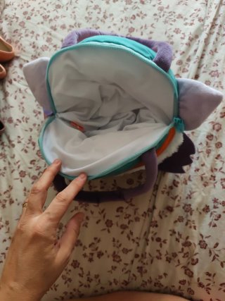 Bolso niña Paw Patrol morado y naranja.