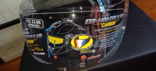 Casco Moto Scorpion Carbono Visor Arcoíris