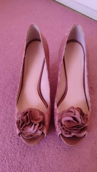Lote Zapatos Tacón Negro, Fucsia,Rosa Claro y Rojo