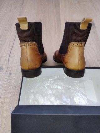 Botines Cuero Massimo Dutti Talla 38 mujer