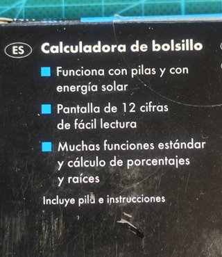 Calculadora de oficina U.Office solar y pila NUEVA