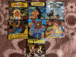 Lote 7 DVDs Infantiles Clásicos Animados: