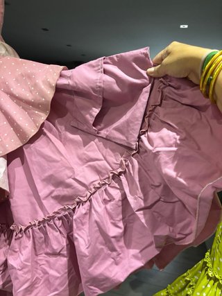 Vestido Flamenca Niña Rosa Lunar Blanco en Córdoba