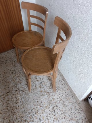 Sillas de madera vintage (2 unidades)