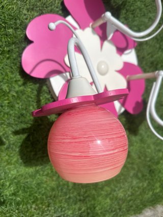 Lámpara infantil flor rosa