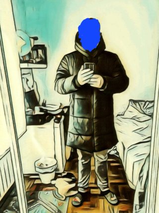 Parka larga acolchada ASOS XXL puesta una vez