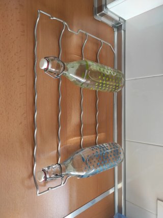 Botellero metálico para frigorífico