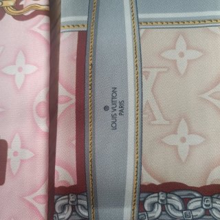 Sciarpina Louis Vuitton Rosa e Oro