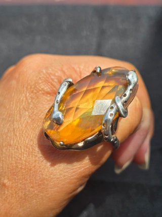 Anillo Plata 925 con Piedra Grande