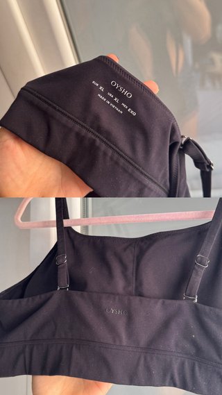 Top deportivo Oysho negro XL
