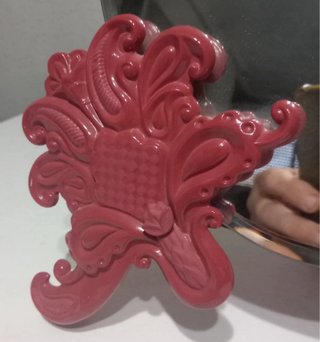 Espejo Tocador Lladró Rojo y Plateado