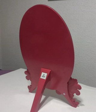 Espejo Tocador Lladró Rojo y Plateado
