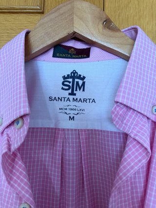 Camisa de cuadros rosa Santa Marta Talla M