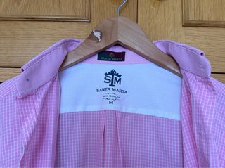 Camisa de cuadros rosa Santa Marta Talla M