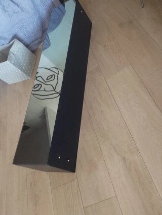Mueble recibidor colgante madera y metal