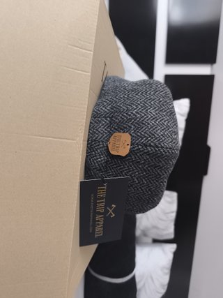 Boina estilo Peaky Blinders gris oscuro talla M.