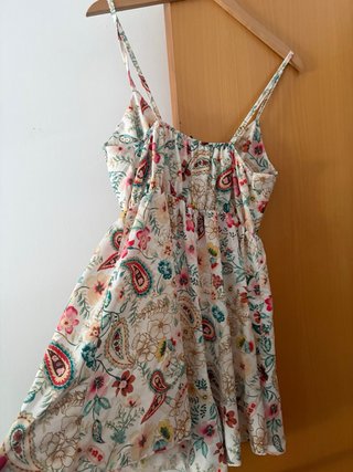 Vestido corto estampado floral mujer