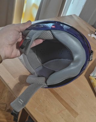Casco Chupa Chups Azul y Dorado
